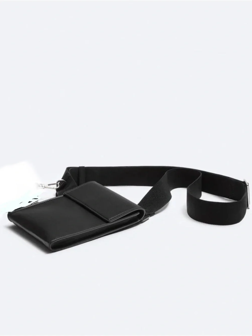 Zara Black Leather Crossbody Phone Pouch - Men - Picture 2 of 9
